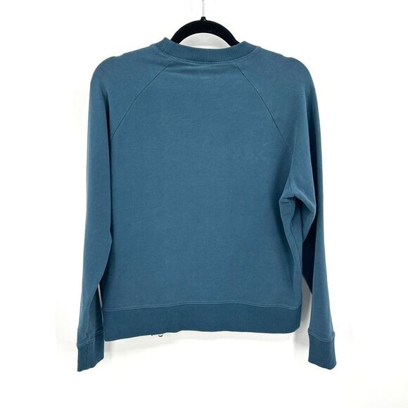 UNIVERSAL STANDARD Blue Riley Raglan Zip Pullover Crew Neck Sweater Size Small - Picture 5 of 8